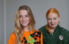 Aurore Morisse (modelling the tree-shirt) & Dame Vivienne Westwood