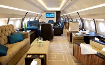 The Airbus A320 Prestige, a custom-fitted ultra-luxury jet by Comlux