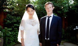 mark facebook and priscilla chan wedding photo 2012
