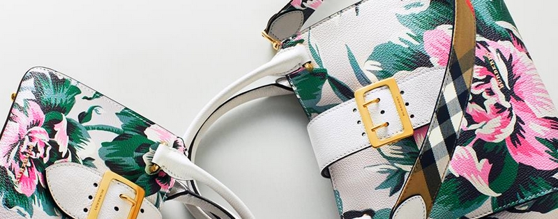 2017 Burberry accessories in seasonal prints and a selection of colours.