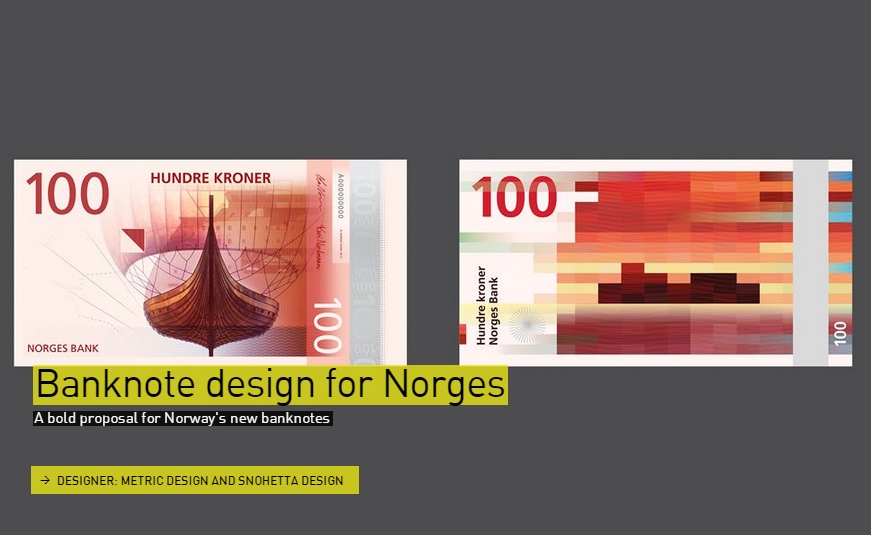 A bold proposal for Norway's new banknotes -Graphic- The Designs of the Year 2015 nominees @ Design Museum London