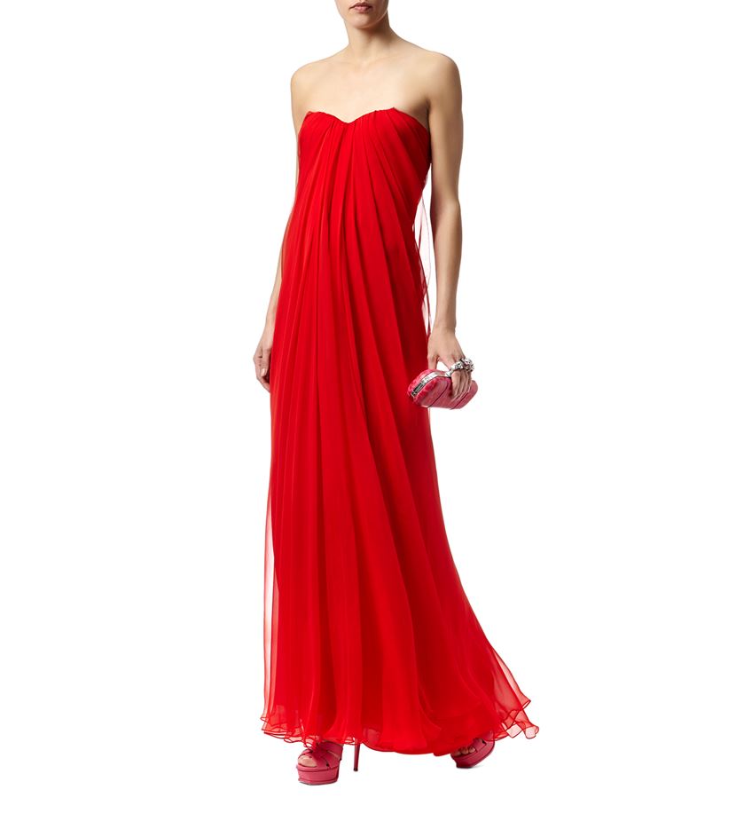 Alexander McQueen Draped Bustier Gown