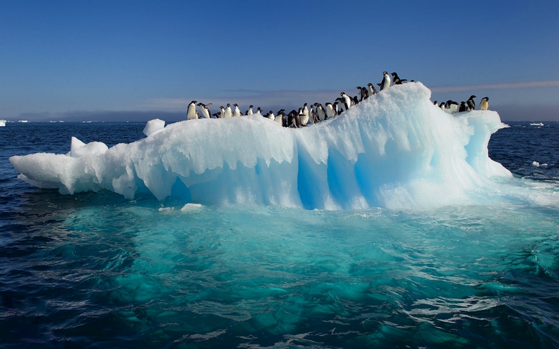Antarctic ice shelves melting