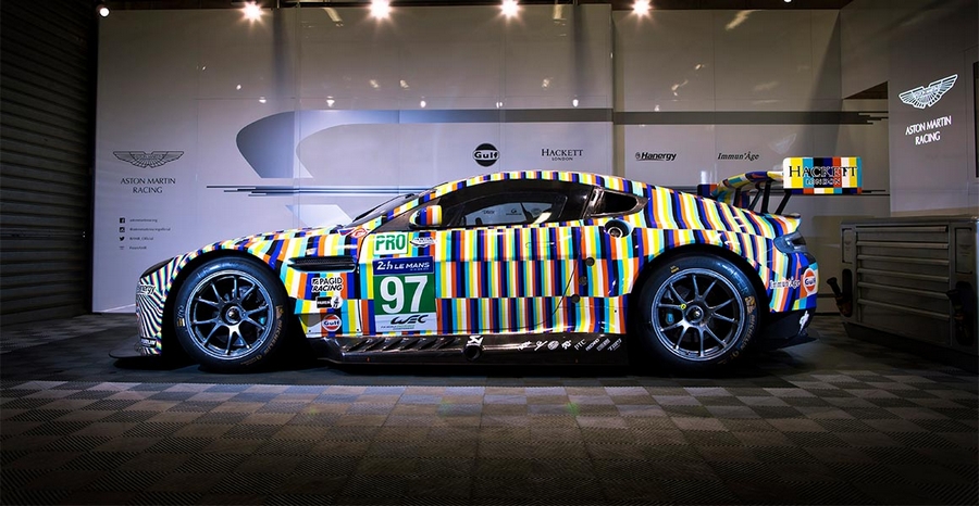 Aston Martin art car 2015 - 24 Hours of Le Mans art Aston Martin designed by Tobias Rehberger