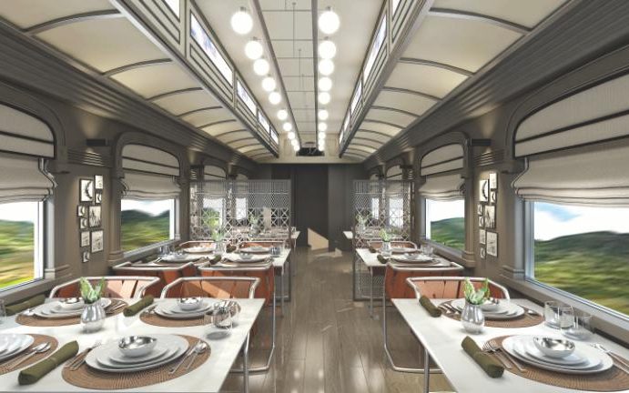 Belmond Andean Explorer - Peru's First Luxury Sleeper Train-2017 - one of the restaurants rendering