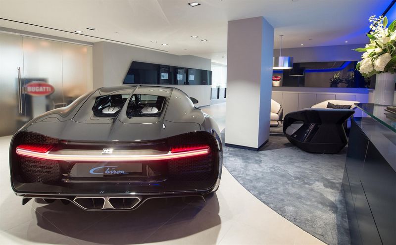 Bugatti is celebrating the reopening of its London showroom