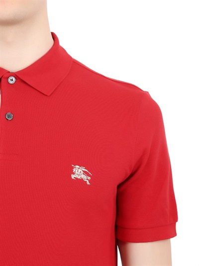 Burberry Brit LOGO EMBROIDERED COTTON PIQUÉ POLO