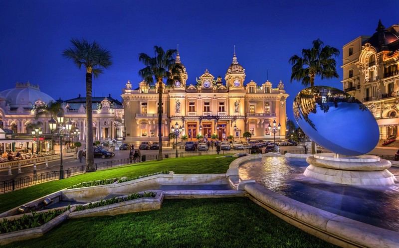 Casino de Monte-Carlo- The Most Luxurious Casinos In The World-Place du Casino by night...