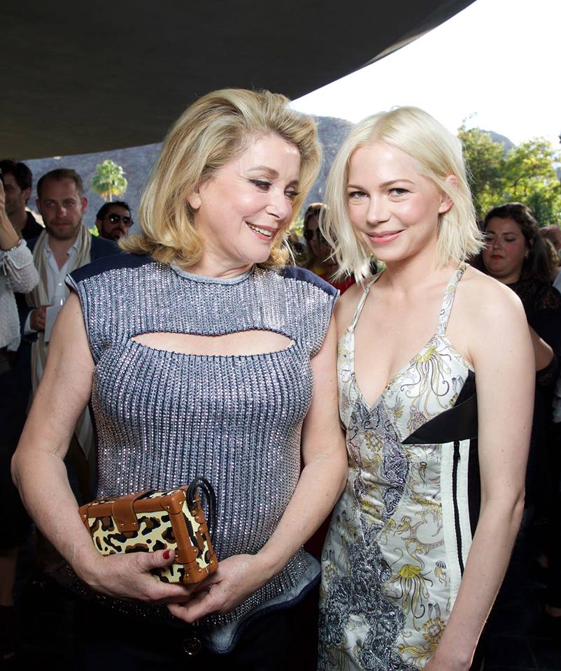 Catherine Deneuve and Michelle Williams at the Louis Vuitton Cruise 2016 Fashion Show
