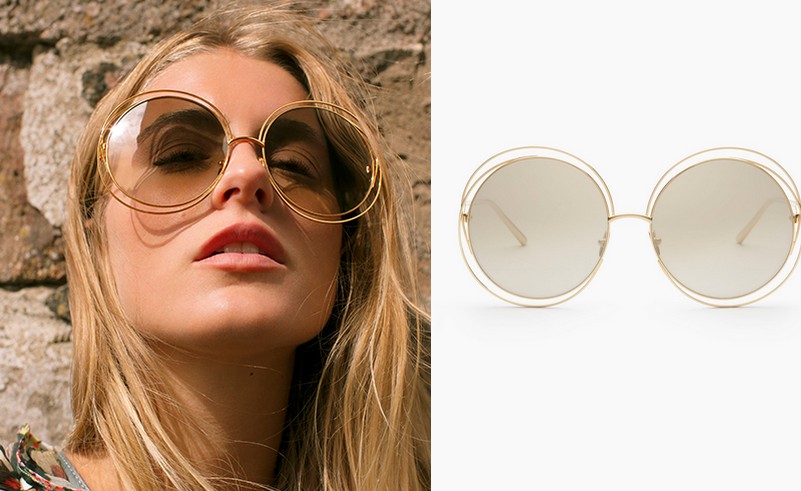 Chloé Carlina Golden Sunglasses - The Girl with Golden Eyes 2016