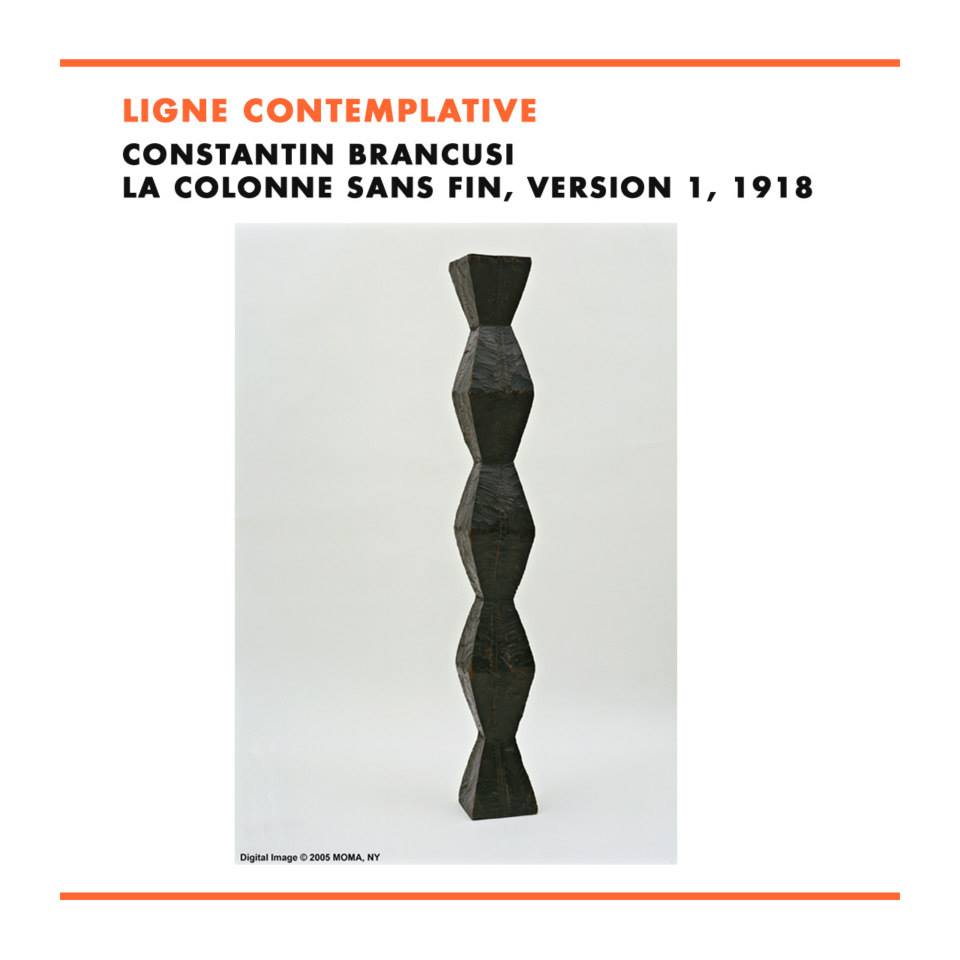 Constantin Brancusi, La Colonne sans fin, version 1, 1918, The Museum of Modern Art