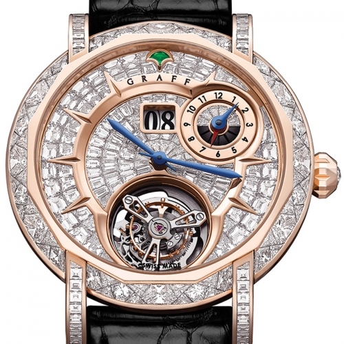 Diamond MasterGraff Grand Date Dual Time Tourbillon watch