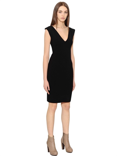 GENTRYPORTOFINO wool dress in black