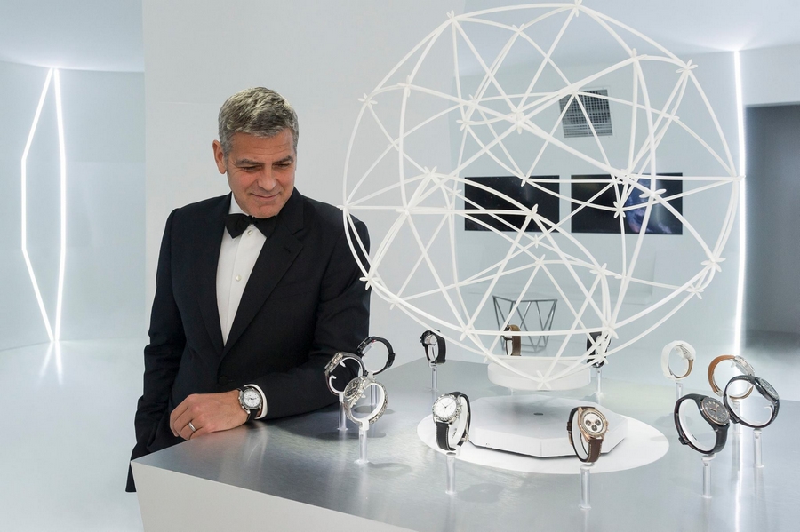 George Clooney for Omega Watches-OmegaFirstWatchOnTheMoon