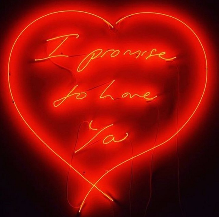 I Promise To Love You Neon Heart