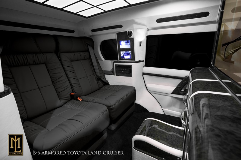 Interior of the NOIR, an armored and luxurious Toyota Land Cruiser Conversion by Lexani