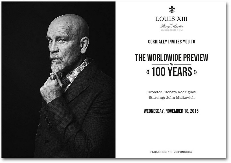 Louis XII John Malkovich 100 years movie invitation