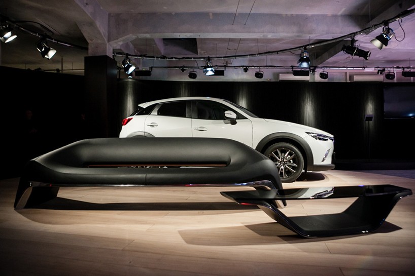 Mazda Kodo Design's bike and sofa at Milan Design Week 2015-fuorisaloni
