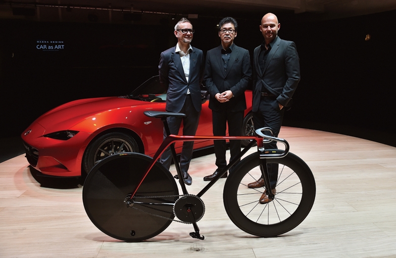 Mazda Kodo Design's bike and sofa at Milan Design Week