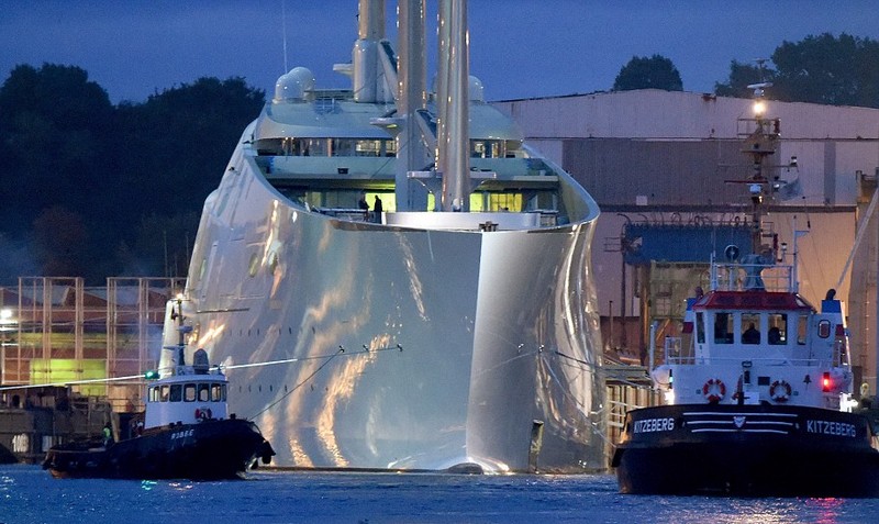 Melnichenko's epic Sailing Yacht A' , the world's biggest sailing ship in 2015