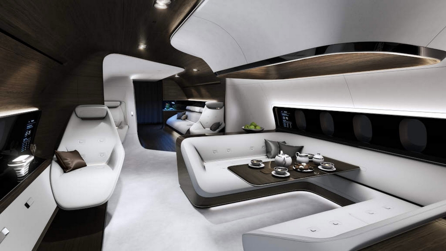 Mercedes-Benz Style Lufthansa Technik VIP cabins-EBACE 2015