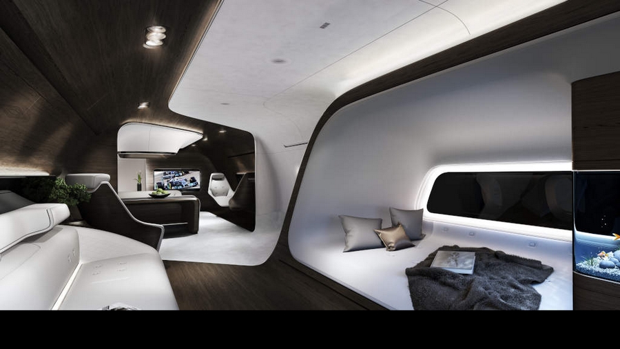Mercedes-Benz Style Lufthansa Technik VIP cabins-rendering