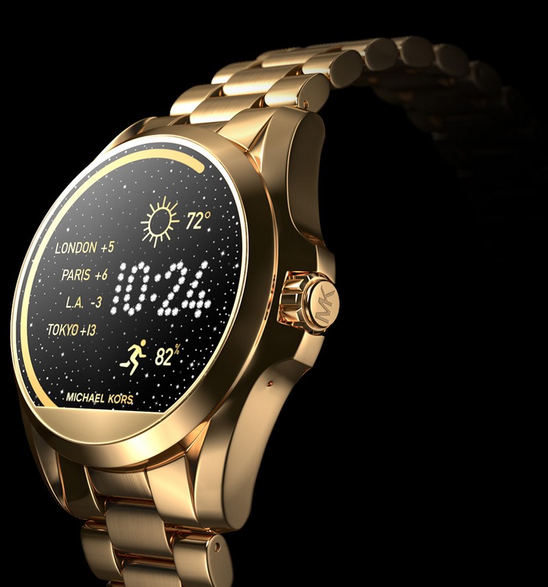 michael kors smartwatch and iphone