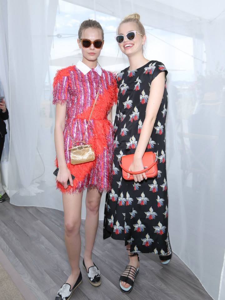 Mina C and Daphne Groeneveld at the 'Fendi by Karl Lagerfeld' book presentation in Cannes