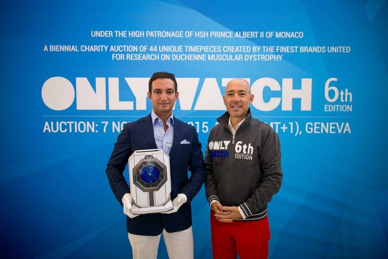 Only Watch auction 2015-Alessandro Quintavalle, Thomas Mercer's CEO and Luc Pettavino