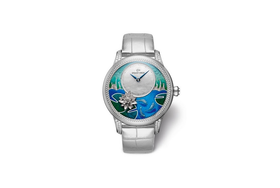 Petite Heure Minute Relief Carps watch by Jacquet Droz watch
