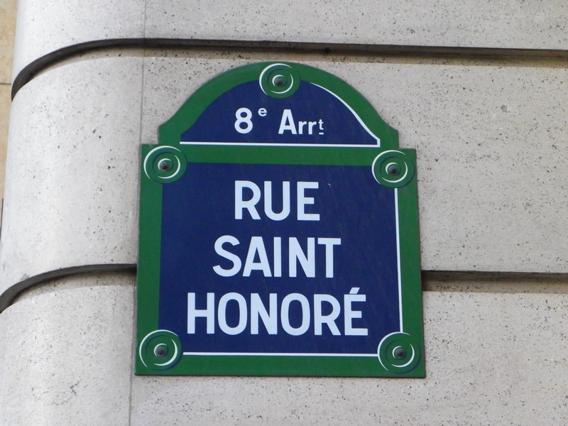 Rue Saint- Honoré plate