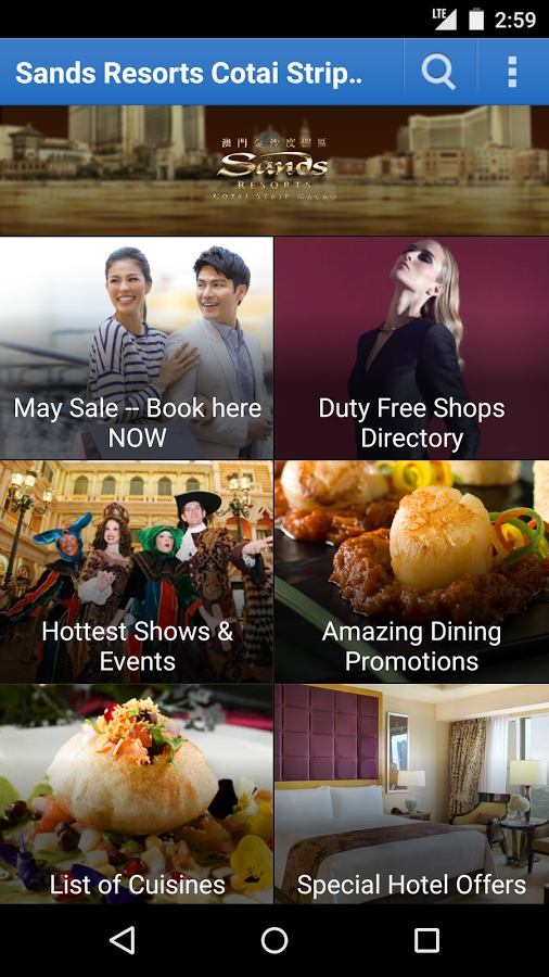 Sands Resorts Cotai Strip app