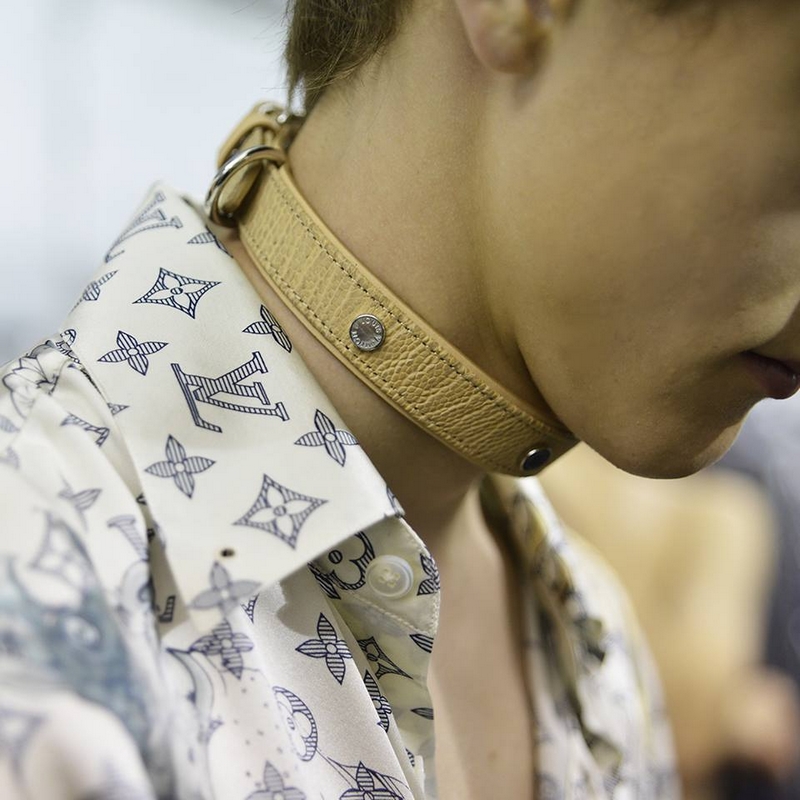 Scenes from backstage at the Louis Vuitton Men's Spring-Summer 2017 Fashion Show by Kim Jones-