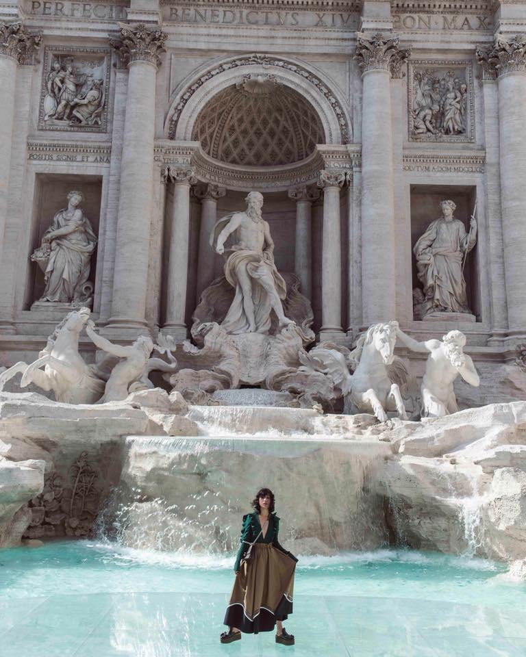 Self-portrait shot by Photographer and Creative Director Margaret Zhang at the Trevi Fountain