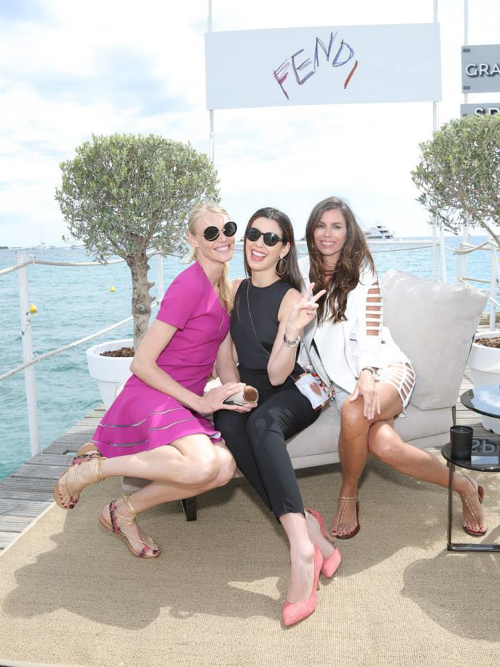 Shirley Mallmann, Camila Coutinho and Christina Pitanguy at the 'Fendi by Karl Lagerfeld' book presentation in Cannes