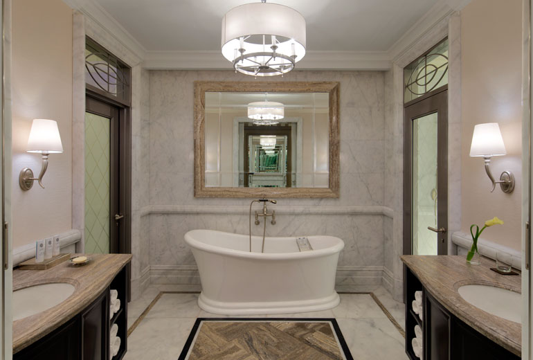 St Regis Dubai hotel -Deluxe room bathroom