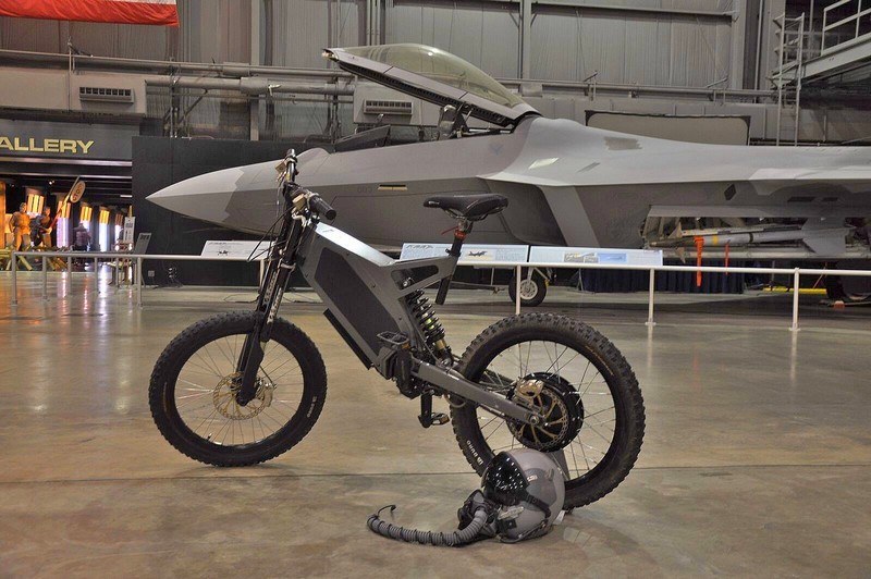 Stealth Electric Bikes in the hangar