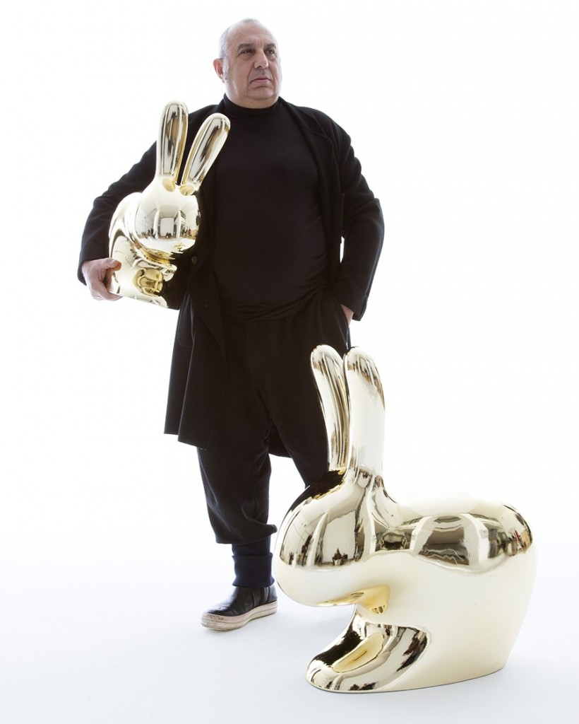 stefano-giovannoni-rabbit-gold-chair