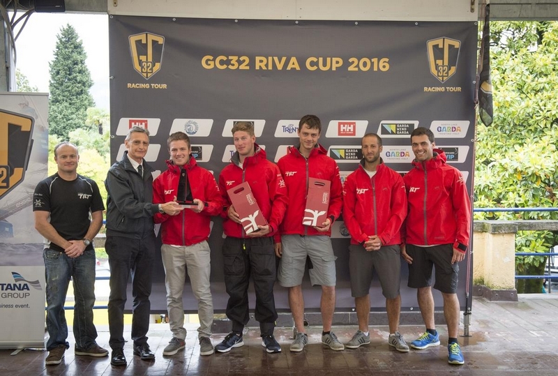 Sébastien Schneiter and Team Tilt take 2nd - Winners of the GC32 Riva Cup 2016 on Lake Garda