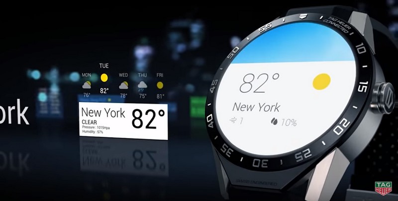 TAG Heuer Connected Watch  weather display