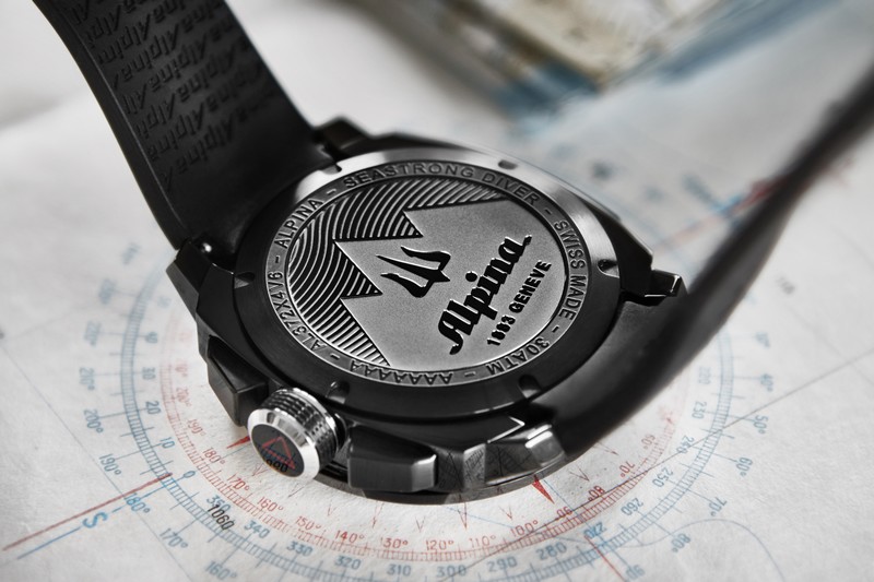 The Alpina Seastrong Diver 300 Black Chronograph Big Date  -2016