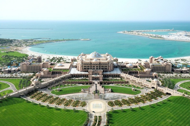The Emirates Palace in Abu Dhabi