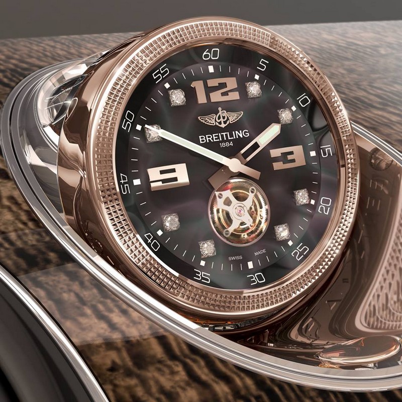 The Mulliner Tourbillon clock by Breitling - Bentley Bentayga 2015 - 2luxury2