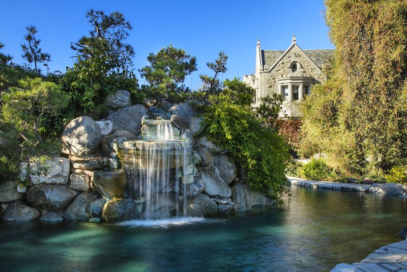 The Playboy Mansion sold-waterfall