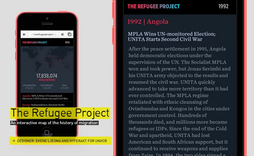 The Refugee Project App- interactive map  - The Designs of the Year 2015 nominees @ Design Museum London