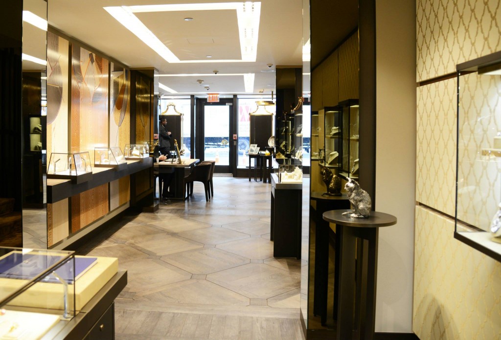 The recently inaugurated Buccellati boutique at 714 Madison Avenue in New York--