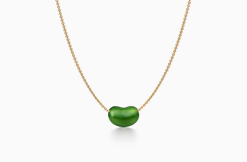 Tiffany x Elsa Peretti Bean - green necklace