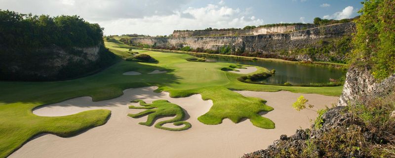 Tom Fazio-designed Green Monkey Course, carved from old limestone rock quarry in Barbados