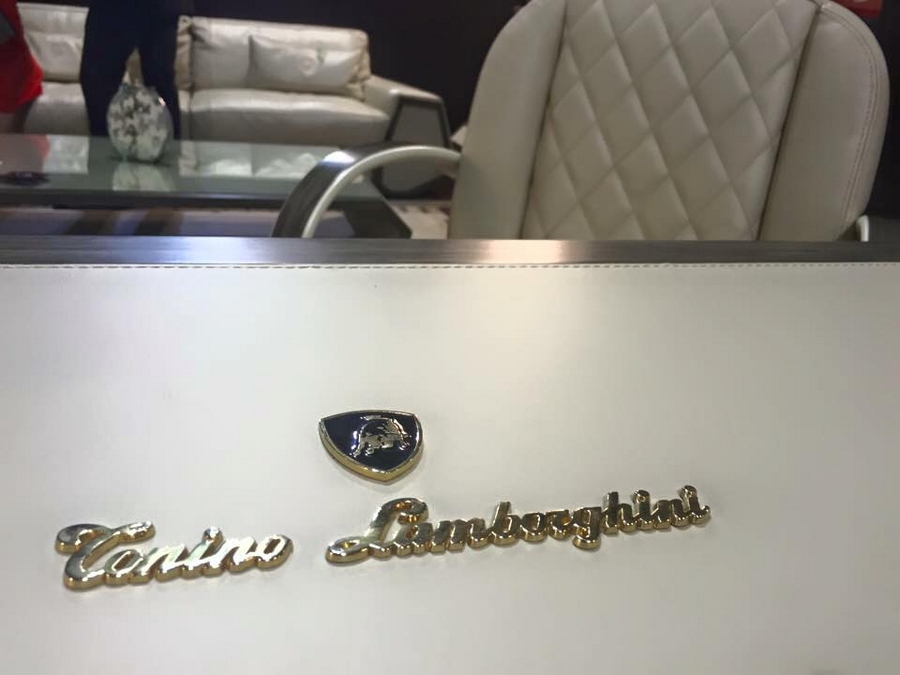 Tonino Lamborghini at iSaloni with Formitalia luxury furnishings and Gambarelli tiles in Milan 2015