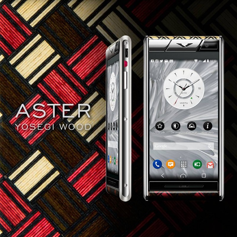 Vertu - Aster Yosegi Wood limited edition luxury phone